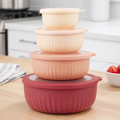 4pcs Set Large Capacity Refrigerator Storage Containers, Multi-Purpose Fresh-Keeping Boxes for Meat, Vegetables, and Eggs, Four Different Sizes for Various Foods, Food-Grade Material, Strong Sealing