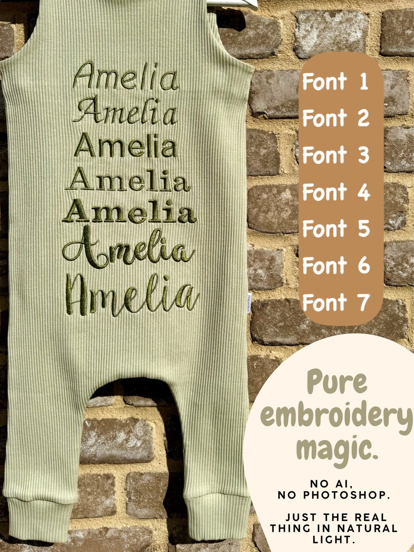 Soft Cotton Baby Dungarees, Personalised or Plain, Embroidered, 9 Colours, From Newborn to 3 Years - Ideal Baby Shower Gifts, Personalised Baby Gifts, Baby Clothes, New Baby Gifts