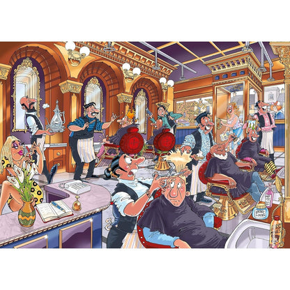 Wasgij Mystery 27, A Close Shave - Unique 1000 Piece Jigsaw Puzzles - Colourful, Challenging & Brainteasing 1000 Pcs Jigsaw Puzzle - Jumbo