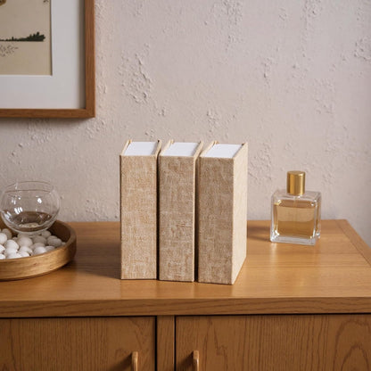 3pcs Decorative Book Boxes Set, Modern Faux Books for Home Decor, Hardcover Storage Boxes for Bookshelf, Coffee Table & Office Decoration