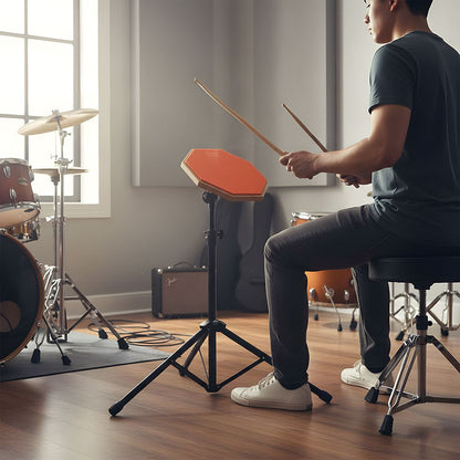7.87-inch Mute Drum Practice Pad Set with Drum Pad and Portable Bag, Suitable for Drummers' Rehearsals and Beginner Practice