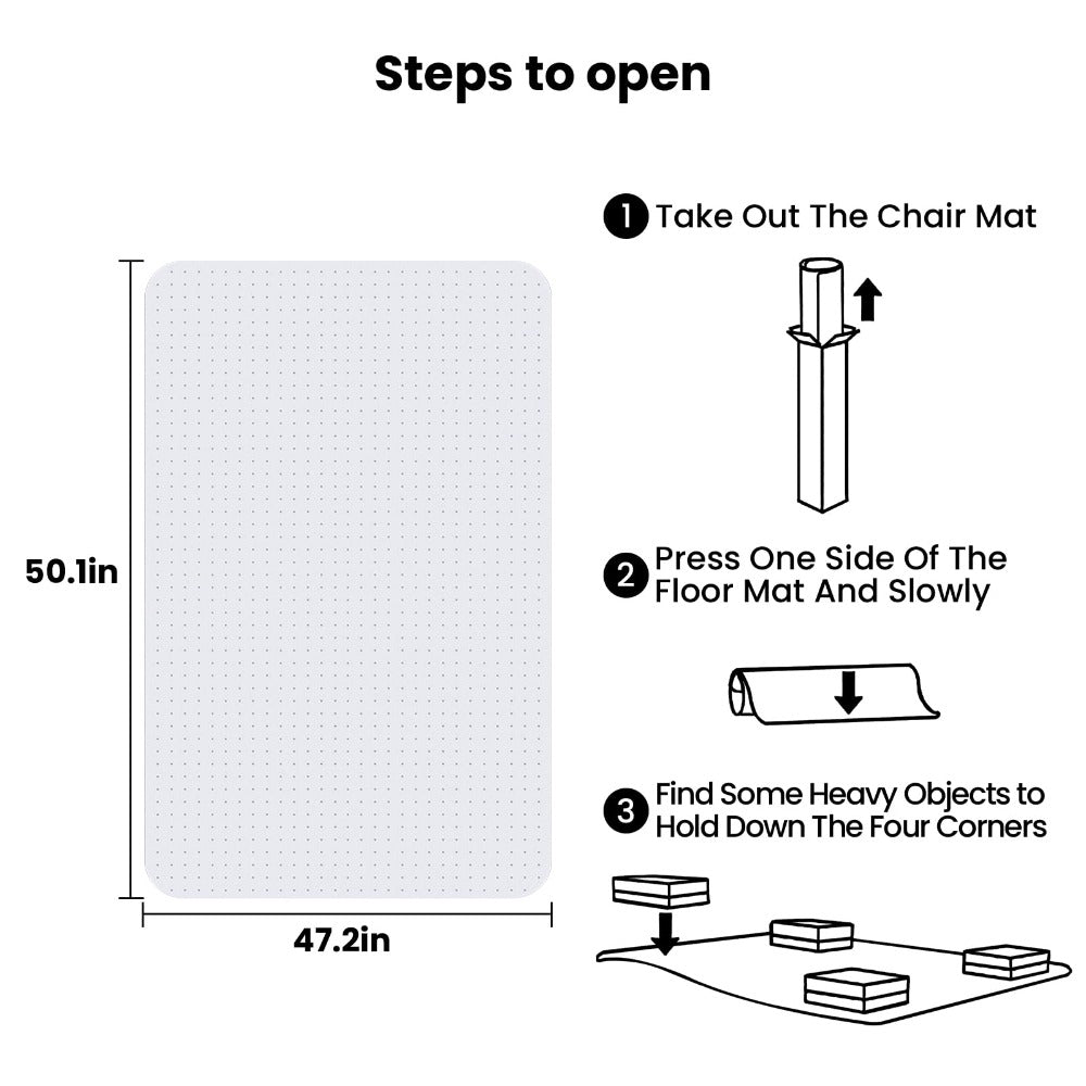 PVC Clear Chair Mat Non Slip Office Chair Desk Mat Floor Computer Carpet Protector Plastic Clear