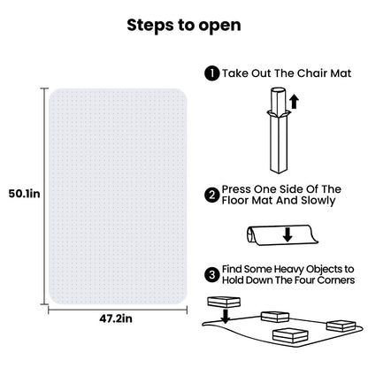 PVC Clear Chair Mat Non Slip Office Chair Desk Mat Floor Computer Carpet Protector Plastic Clear