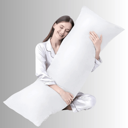 Premium Hollowfiber Bolster Pillow Full Body Orthopedic Long Pillow for Side Sleeper, Back, Neck, Maternity Support Pregnancy Pillows