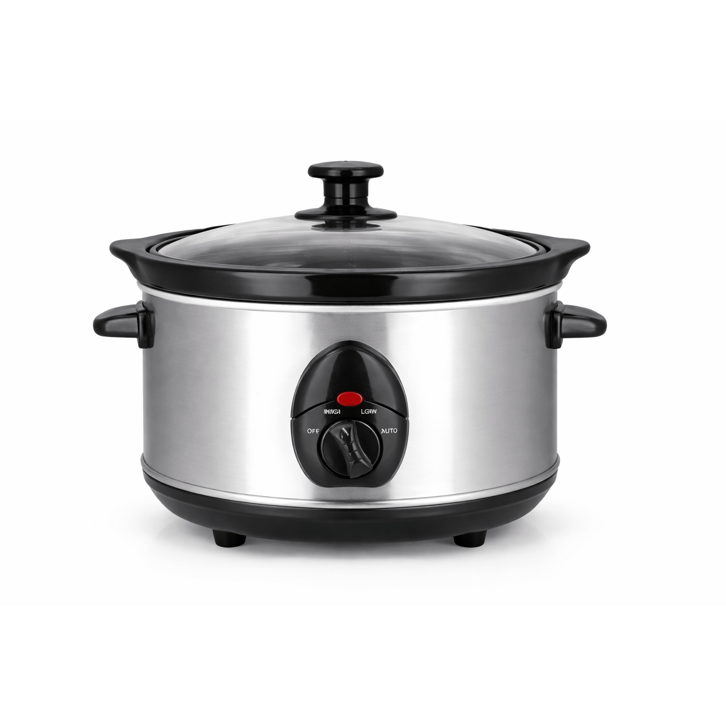 1.5Ltr Oval Slow Cooker 120W Removable Pot, 3 Heat Settings, Tempered Glass Lid, Compact Family Size Cooker - 3 Heat Settings - Removable - Power & Temp Indicator Light - Toughened Glass Lid - Cool Touch
