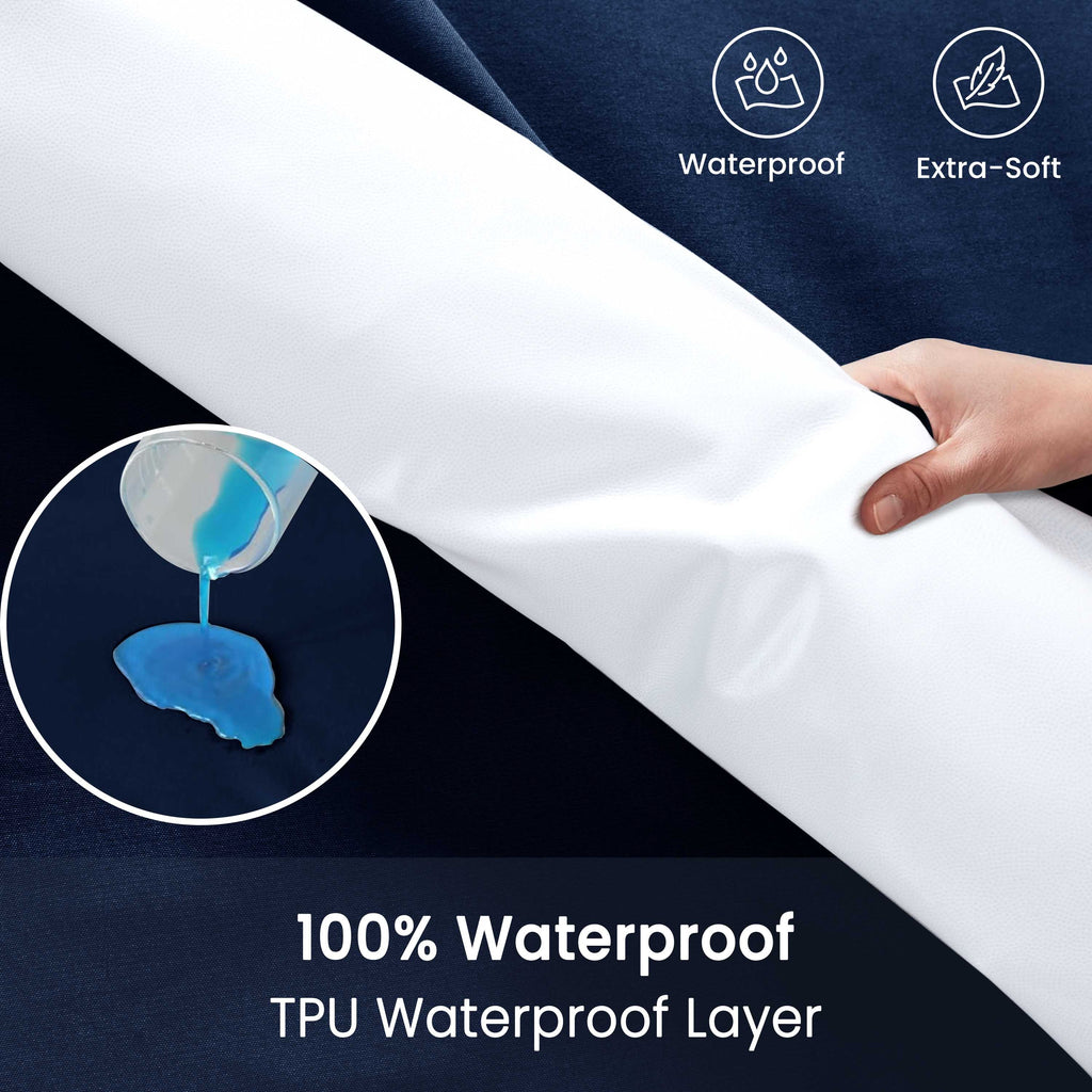 Waterproof Deep-Pocket Fitted Mattress Cover – Up to 30cm