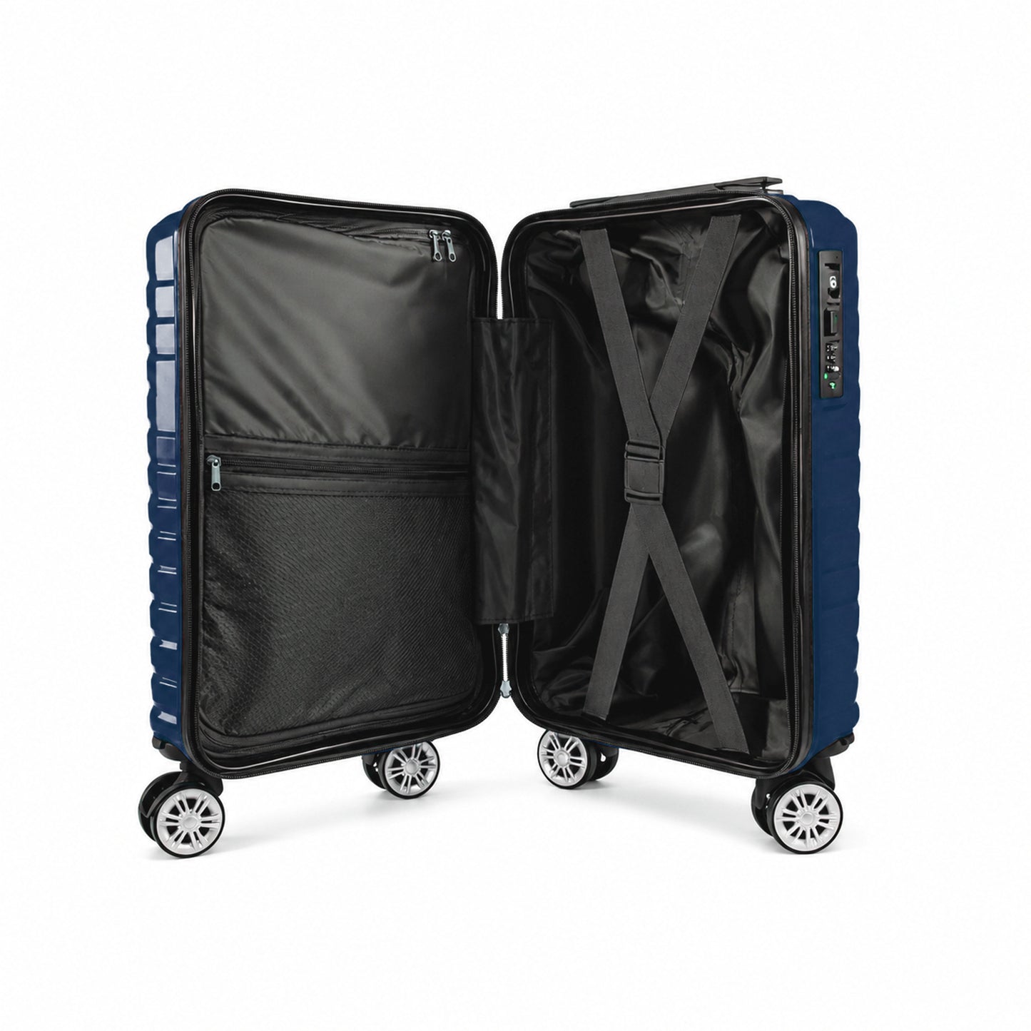 Direct Luggage Underseat Cabin Case 40 x 25 x 20 cm RyanAir Approved Size with Combination Lock and Detachable 360° Wheels T-HC-US-1627