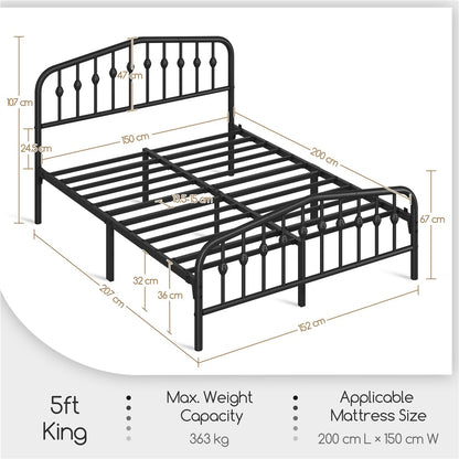 arched metal platform bed frame - alternate angle 10