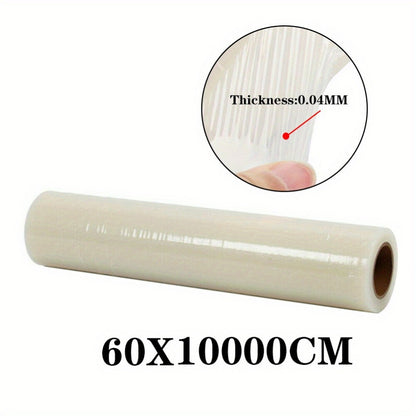 Clear Self-Adhesive Carpet Protector Film Roll 60cm x 100m PE Scratch Dust Resistant Easy Apply Remove for Carpet Stairs Corridors Hallways