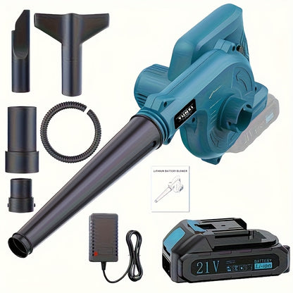 21V High-Capacity Blower, Wireless Blade Blower, Optional Lithium Battery (With Charger), Lightweight Construction, Efficiently Clears Fallen Leaves And Snow from Yards, Lawns, Garden Maintenance, Pathways, Patios, And Decks