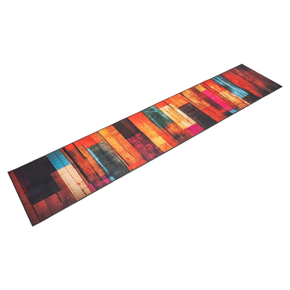 Washable Kitchen Floor Runner, Carpet Runner Rug, Long Narrow Hallway Rug 60X300CM Modern Abstract Geometric Pattern for Entryway, Bedroom, Front Porch