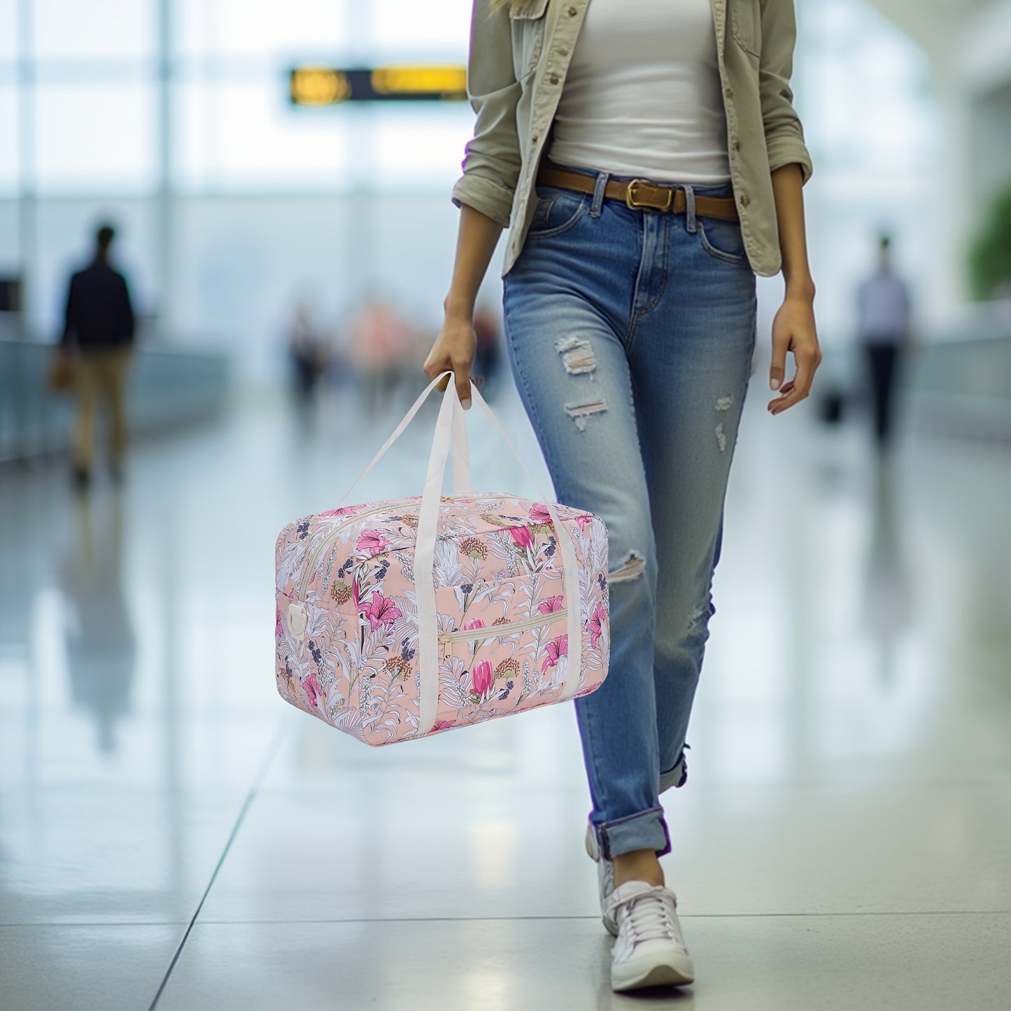 Small Cabin Bag , Foldable Underseat Carry-On Duffel with Shoulder Strap , Durable Fabric & Reinforced Stitching , Lightweight Hand Luggage Holdall for Men, Women & Travellers , 20L 40x20x25 , Best Summer Travel Essential, Christmas Gift