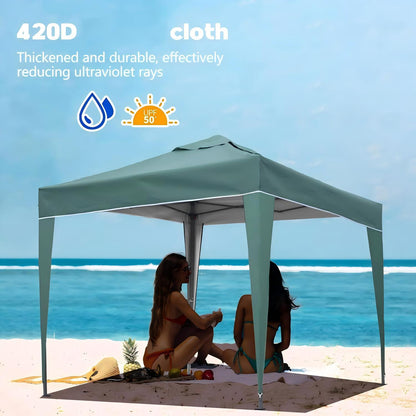 Nordivale Portable 2x2/3x3m Pop-Up Canopy with Enclosure Cloth Sidewalls | Instant Shade & Party Shelter for Gardens, Camping & Events