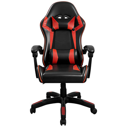 【Gaming Chair】 Ergonomic design Office Chair, height adjustable office chair, Lumbar Support+ headrest, 90° - 135° reclining gaming chair, white, red, gray