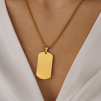 Personalized Men's Minimalist Refined Photo Name Necklace, 18K Gold Plated 304L Stainless Steel, Customizable with Your Desired Image, Unique Gift for Him, Perfect for Birthdays, Father's Day, Christmas, Valentine's Day, and Anniversary Gifts