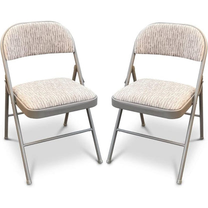 Fabric Padded Folding Chair with Heavy Duty Steel Frame & Ergonomic Backrest – Lightweight, No Assembly, Indoor & Outdoor Use for Home, Office, Garden & Events
