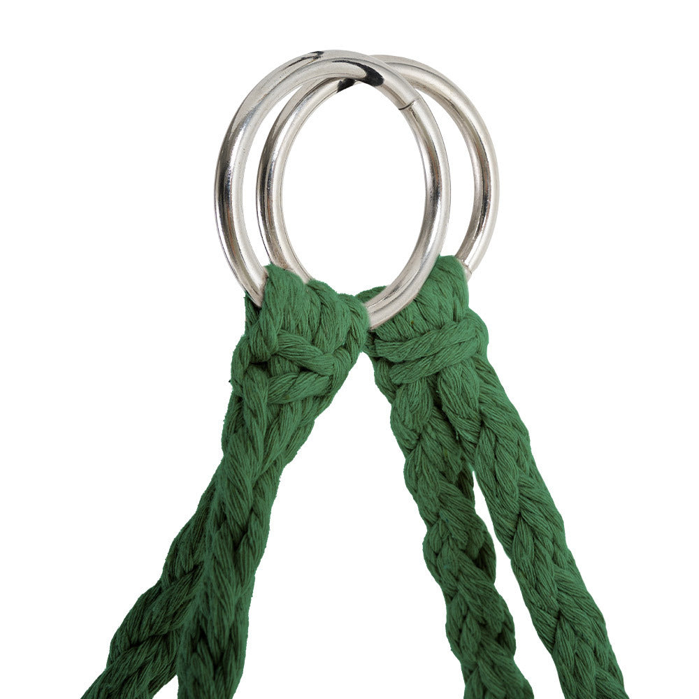 Balcony Rocking Chair, Courtyard Woven Hanging Basket, Hanging Cotton Rope Iron Ring Hanging Chair, Suitable for Indoor, Outdoor, Home, Balcony, Courtyard, Garden, Maximum Load Capacity: 200kg, Material: Iron Ring, Cotton Rope (No Include Cushion)