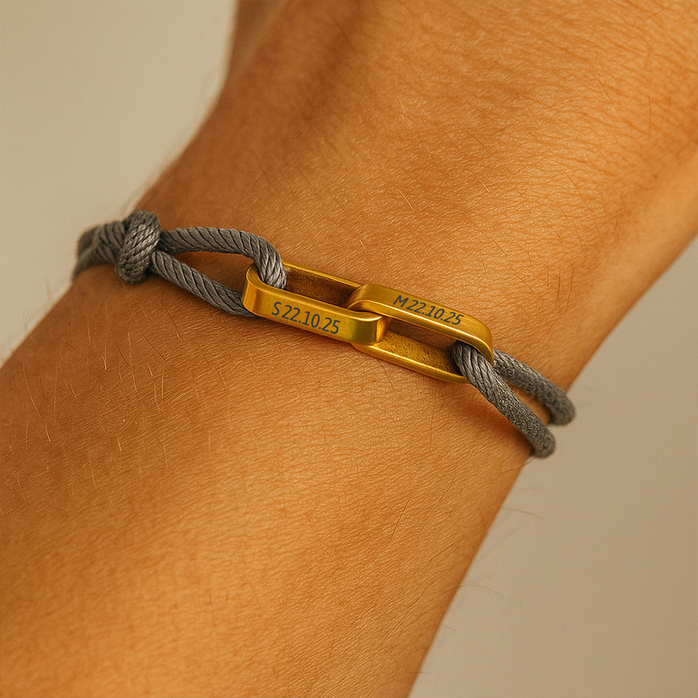 Personalised Two-Name Cord Bracelet - Six Colours