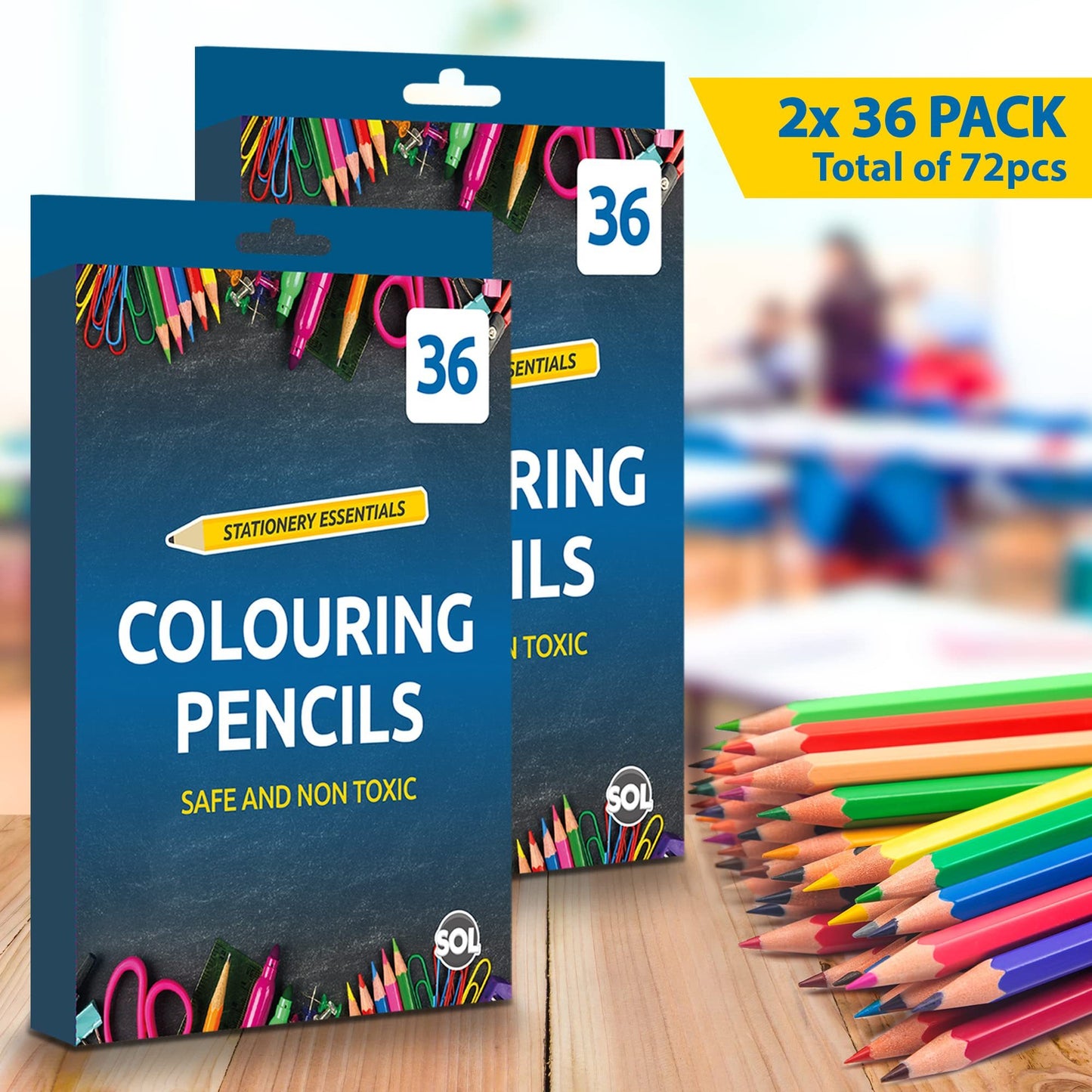 72 Pack Colouring Pencils Set | Assorted Colouring Pencils for Adults & Children | Break-Resistant Artist Drawing Pencils | Vibrant Colouring Tools for Arts, Crafts & Scrapbooking | Smooth Blending Colour Pencils for Shading, Sketching & Creative Projects