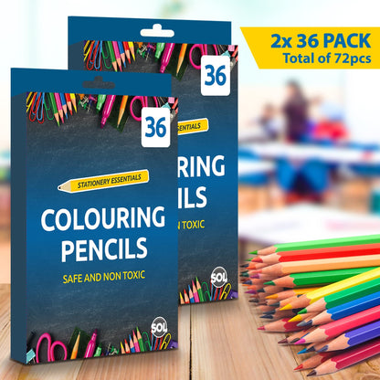 72 Pack Colouring Pencils Set | Assorted Colouring Pencils for Adults & Children | Break-Resistant Artist Drawing Pencils | Vibrant Colouring Tools for Arts, Crafts & Scrapbooking | Smooth Blending Colour Pencils for Shading, Sketching & Creative Projects