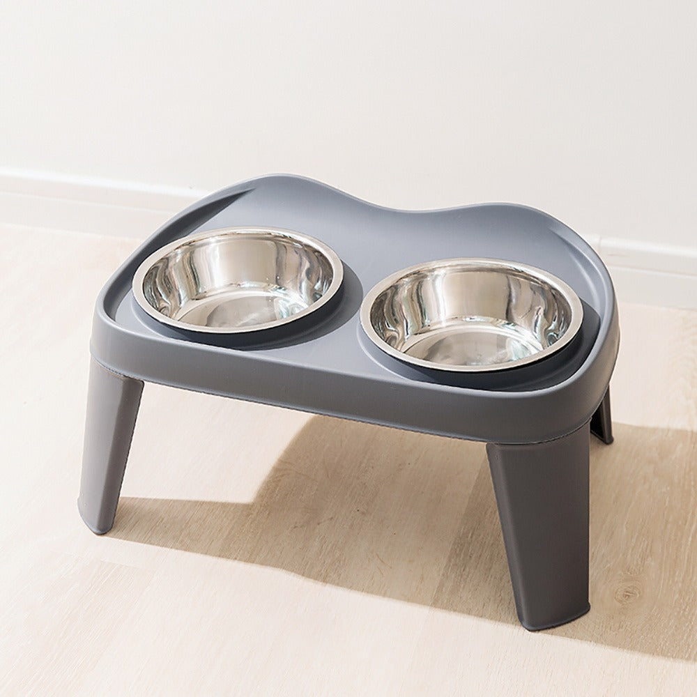 Raised Dog Feeding Station with 2 Stainless Steel Bowls – Adjustable Height Elevated Dog Bowl Stand, Non-Slip Base, Ideal for Large Dogs & Joint Support