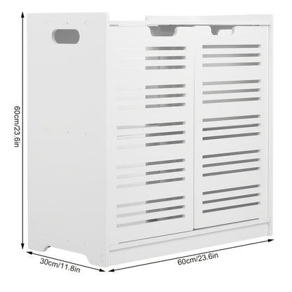 White Bathroom Cabinet, Waterproof Toilet Storage Cupboard Shelf Floor Standing Toilet Silm Shelf Storage Rack with Drawer Space Saver Organizer for Living Room Bedroom Kitchen Hallway 17 X 22 X 56Cm