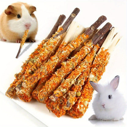 [Natural Rabbit Chew Toys] Rabbit Apple Wooden Sticks, Natural Rabbit Chew Toys, Small Animal Wooden Teething, Small Pet Cage Flower Decoration, Hamster, Chinchilla Squirrel Rabbit Guinea Pig Small Pet Apple Chew Stick