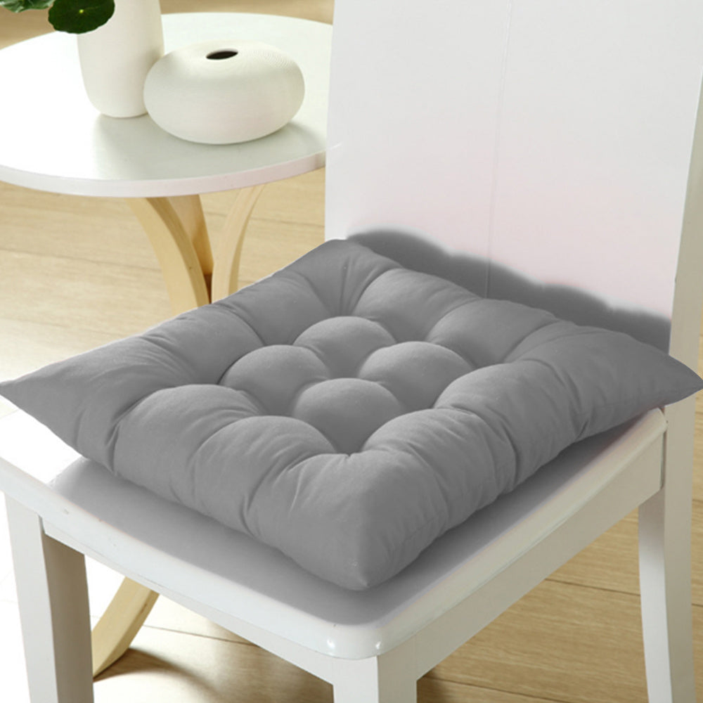 4pcs Solid Coloured Chair Cushions - Machine Washable and Durable, with A Knitted Design for Comfort and Support, Suitable for Garden, Dining and Office Chairs 40*40*5 Cm, Multi-colour Choice
