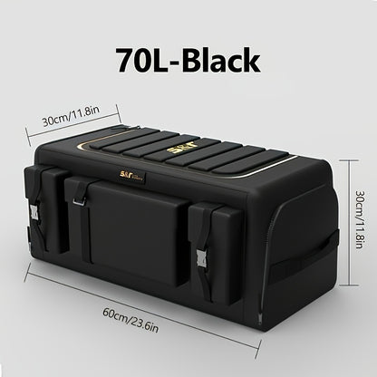 70L Multifunctional Foldable Car Storage Box, Modular & Sturdy Universal Trunk Organizer, Heavy Duty Camping Travel Storage Solution for SUV/Truck/Van