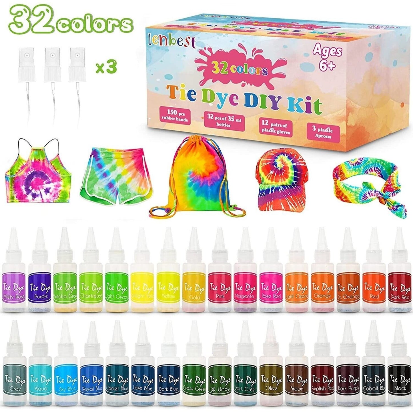 Tie Dye Kit Professional Creations Colours Tulip Ink Adults Kid Box Craft Set