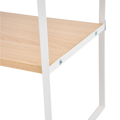 Multi-Tier Storage Rack, Mug Shelves for Desks, Black/White/Natural Wooden and Metal Countertop Organizer Shelf, Display Rack, Perfect for Dormitories Home Office Kitchen Bathroom
