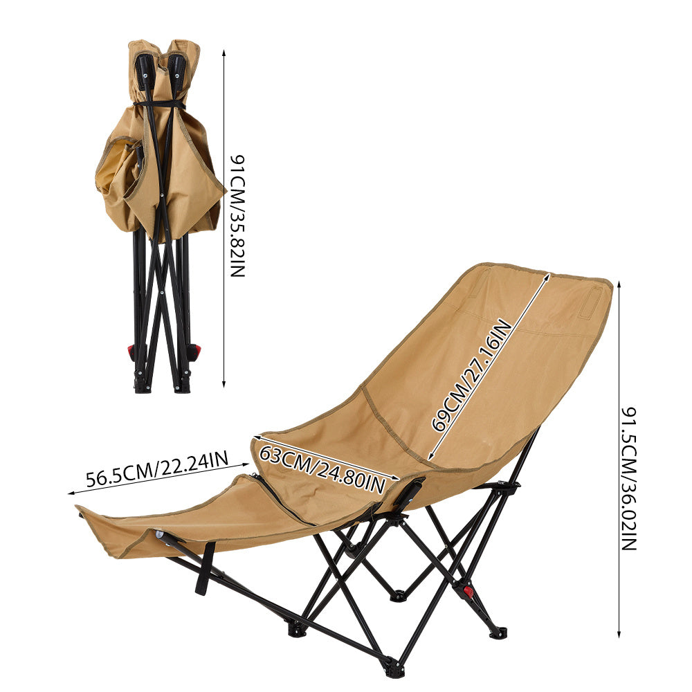 Portable High-Back Moon Chair (Three-Position Adjustment) Seat or Recline, Side Storage Pocket,Foldable Outdoor Chair Camping Picnic Lounger, Midday Rest Fishing Chair, Garden Seat Three Colours Available (Complimentary Storage Bag)