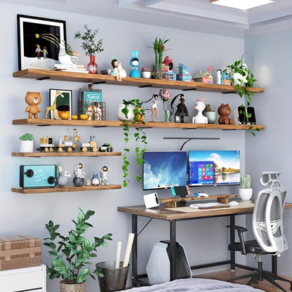 Sturdy Metal Brackets for Black Floating Shelves