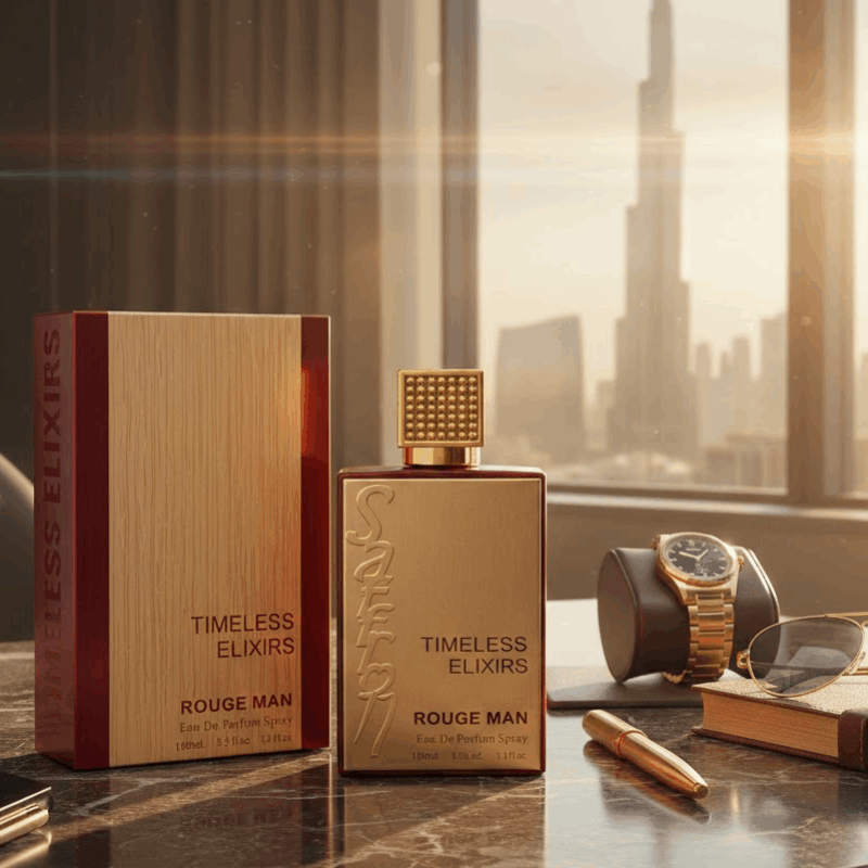 [Luxury Arabian Inspired Woody Gentlemen Fragrance for Men] - Timeless Elixirs Rouge Man 100ml EDT Long Lasting Men'S Perfume To Attract Women – - Sophisticated and Long-Lasting Men'S Fragrance Spray Natural Scent - Excellent Value Modern Masculine Fragra