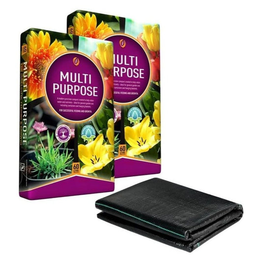 Multi-Purpose 60L Growmoor Compost Soil, Contains Nutrients for Plants with Membrane Included | Packs of 1, 2, 3 or 4 Available | Nutrient Rich Compost Mix for Potting, Growing Garden, Plant Beds, Hanging Baskets | Fast Dispatch from UK Seller