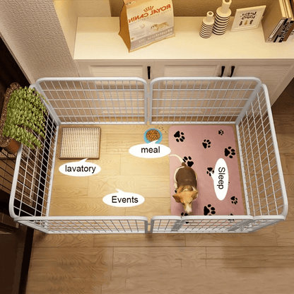 [Spacious Metal Dog Pen] Spacious Metal Dog Pen | 6-Panel Detachable Pet Pen, Small And Medium Exercise Pen, Easy to Assemble - Versatile Shape for Dogs, Rabbits, Ducks And Other Small And Medium Animals, 120 X 60 X 60Cm