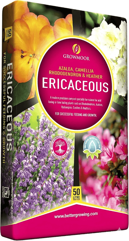 Growmoor Ericaceous Compost Garden Soil 50L for Azalea Camellia Rhododendron Heathers Hydrangeas Conifers Special Plants 50 Litre Bag
