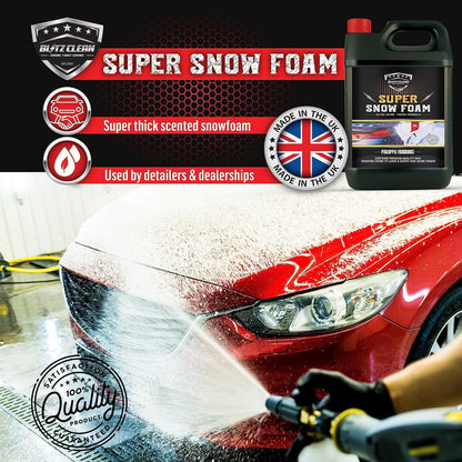 Snow Foam Plus 2L Pump up Snow Cannon Full Kit Inc Mitt & Drying Cloth Wash Detailing Valeting Kit For Car Van Caravan 5L Super Thick Pre Wash Pressurised Snow Cannon Lance