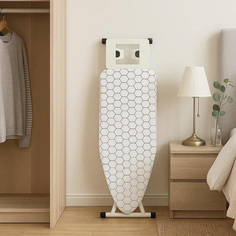 Ironing Boards Adjustable Heights Cotton Cover with Iron Rest TopIron Board Universal Extra Wide Lightweight Iron Board Rack
