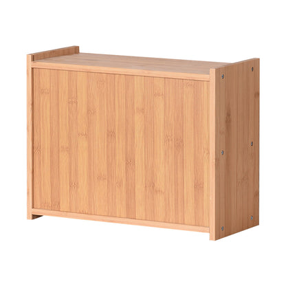 Double Layer Bread Box Bamboo Breadbox Clear Window Bread Holder Storage Bins Organizer Storage Box for Kitchen Countertop, 15.75*6.69*12.20 inch
