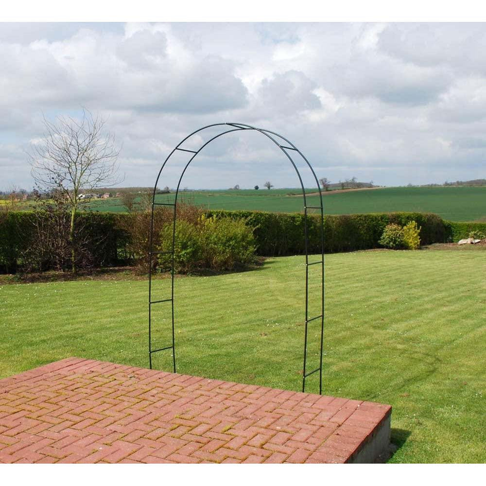 Garden Arch For Climbing Plants & Roses | Made From A Durable Steel Frame | Bottom Is Buried Into The Ground For Stability | Self Assembly