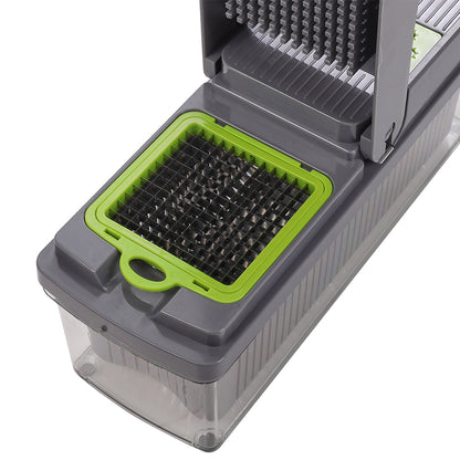 15-in-1 Multifunctional Vegetable and Onion Chopper, Multifunctional Food Grade Cutting Machine with Drain Basket, Carrot and Garlic Chopper with Container - Ideal for Home and Restaurant Use, Kitchen Essentials|Modern Kitchen Tool|Durable Plastic Constru