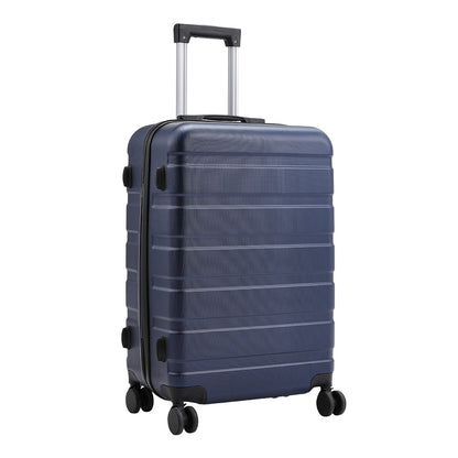 20" Suitcase Lightweight 4 Wheel Spinner Hard Shell ABS Luggage Hold Check in Travel Case Cabin Suitcase Carry On Suitcase, Hard Shell Suitcase with 4 Wheels Cabin Luggage Blue B
