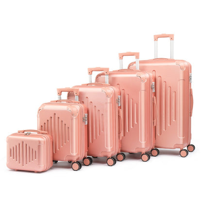 5-Piece Hard Shell Spinner Luggage Set for Family & Group Travel – 12 16 20 24 28 Inch Lightweight Suitcases with Carry-On | 5 Colours | Free UK Delivery