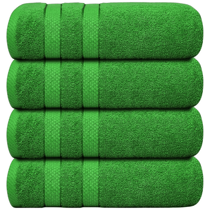 4 X Large Jumbo Bath Towels 100% Egyptian Cotton -75 x 150 cm- Soft Quick Dry Hotel Spa Big Bathroom Towels Set