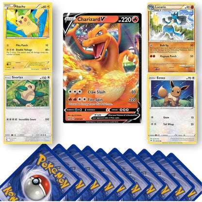 Genuine Pokémon Card Bundle, 20 Cards Including 4 Holo Rare Cards and 1 Ultra Rare EX, V, GX, VMAX, or VSTAR Card