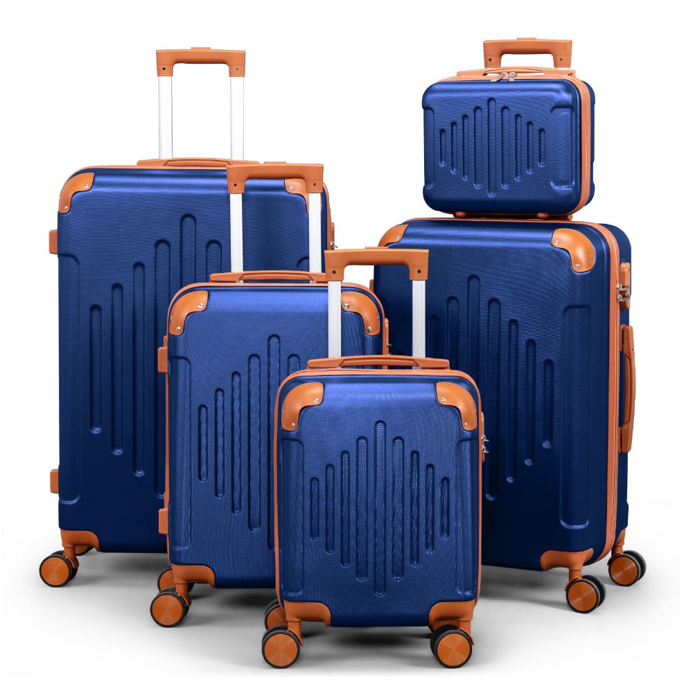 Hard Shell Luggage Set 3 4 5 Piece ABS Suitcase Set with 360° Spinner Wheels Expandable Lightweight Hardside 12 16 20 24 28 Inch 7 Colour Combinations UK