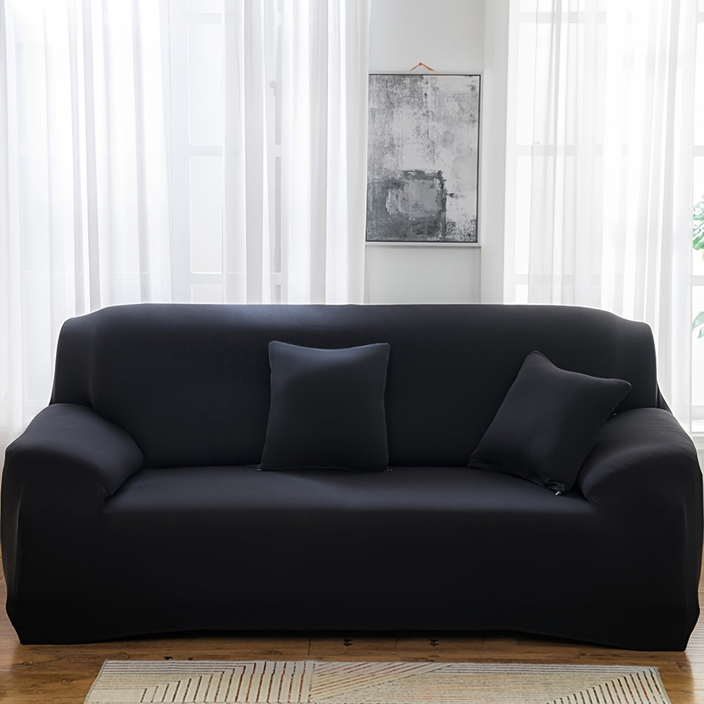 Sofa Cover Fashion Printed High Stretch Elastic Fabric L Shape Sofa Slipcover Couch Cover 1 2 3 4 Seater Polyester Spandex Furniture Protector Cover Include Pillowcase for Living Room Pets Dogs
