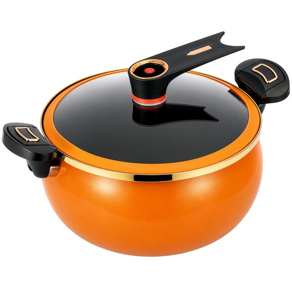 Large Capacity 8L Stew Pot with Lock Lid, Stock Pot for Braising, Soups, Stews, and Bread Baking, Induction Compatible, Oven & Stovetop Safe Kitchen Serving Essential