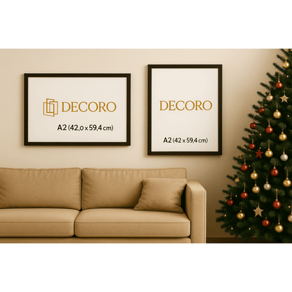 DECORO A2 Black Photo Frames,Picture Frame, Poster Frames, Black Photo Frame, A2 ( 42x59.4) cm Photo Frames, Picture Frame Wall Hanging Perfect Christmas Gift for Parents Kids Couples Friends and Family